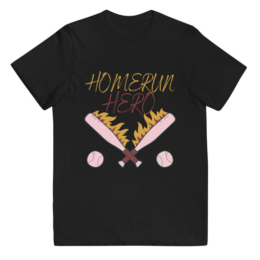 Baseball Homerun Hero Youth jersey t-shirt